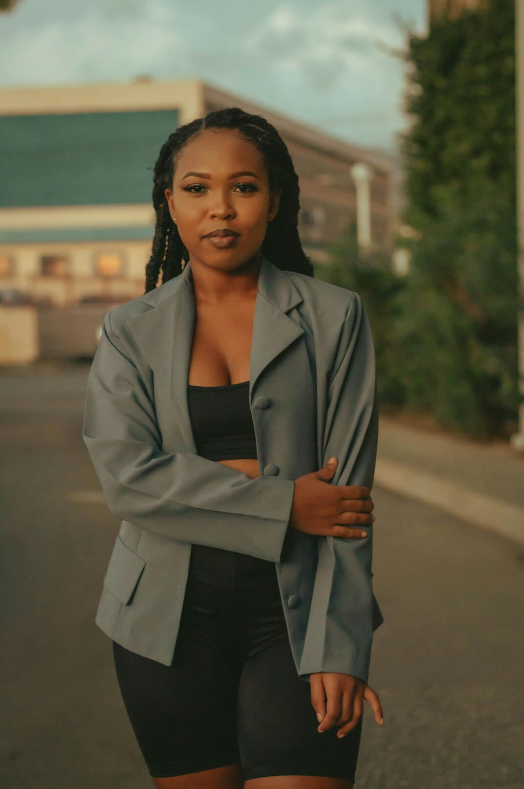Danish female news editor in a blazer