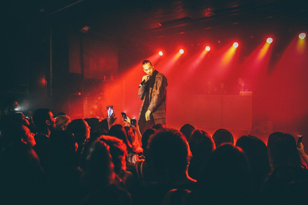 danish pop star on stage